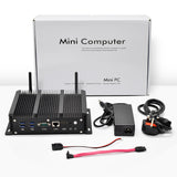 Fanless 6 Lans Industrial Mini PC Intel Core i5 7267U i3 7167U 3865U Firewall PC Pfsense Router 4*USB 2*RS232 HDMI 4G/3G WiFi